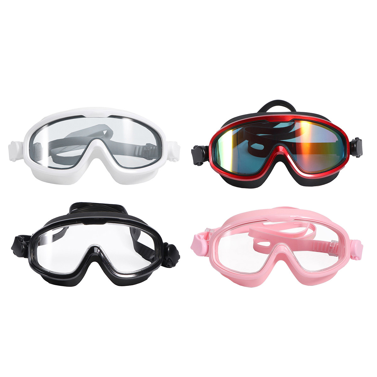 Goggles Swim - Witte, waterdichte zwembril, anti-condens, slijtvaste lens,