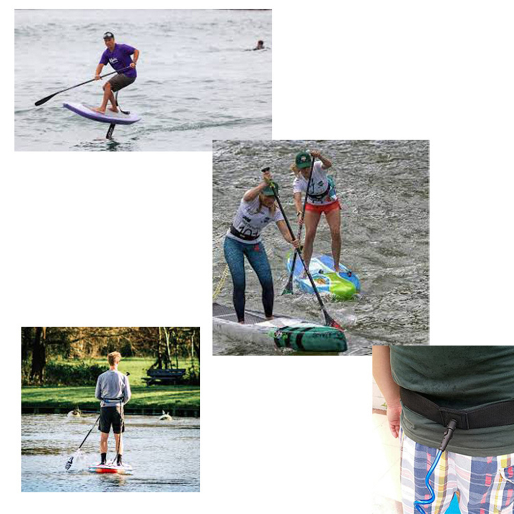 Surfboard Leash - Opgerolde verstelbare SUP surfplank heupriem voor