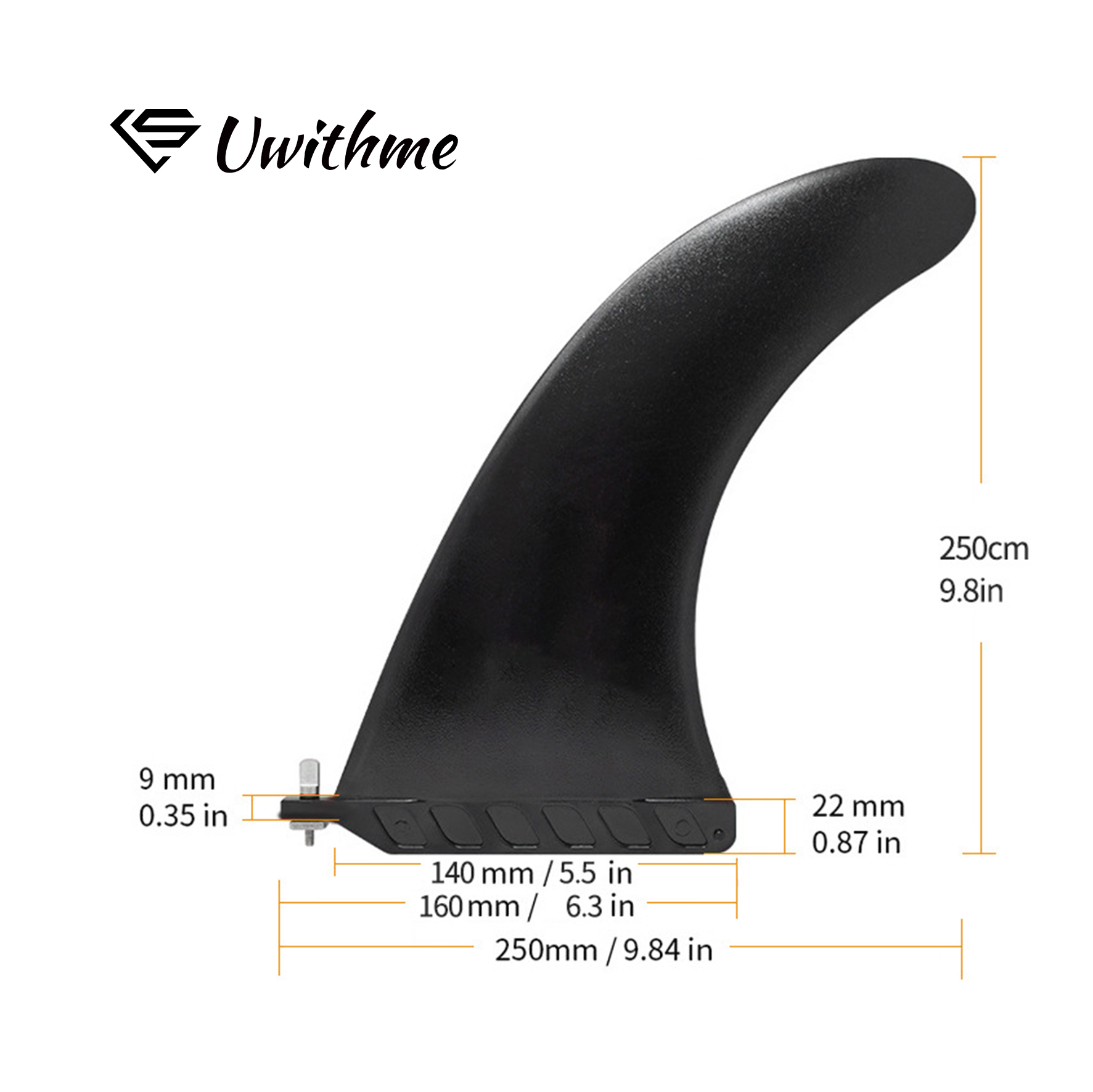 10 inch nylon SUP-vin met enke - Swim Fins recensie en prijs